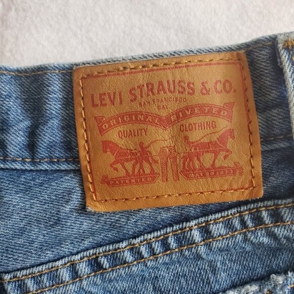 Levi's Distressed Blue Wedgie Short Size 27 - Picture 4 of 10
